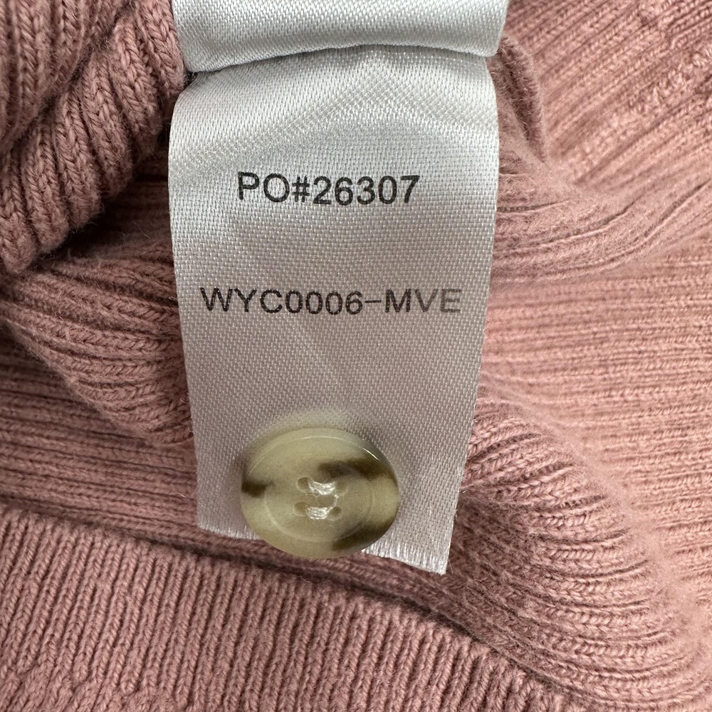 Faherty Shirt Womens Large Mauve Henley Long Sleeve Cashmere Blend WYC0006-MVE - Picture 6 of 8